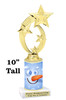 Snowman theme trophy. Choice of figure.  10" tall - Great for all of your holiday events and contests. 6