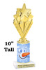 Snowman theme trophy. Choice of figure.  10" tall - Great for all of your holiday events and contests. 6