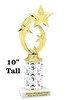 Snowman theme trophy. Choice of figure.  10" tall - Great for all of your holiday events and contests. 7