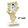 Snowman Trophy.   6" tall.  Includes free engraving.   A Premier exclusive design! 696