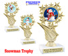 Snowman Trophy.   6" tall.  Includes free engraving.   A Premier exclusive design! 696
