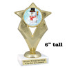 Snowman Trophy.   6" tall.  Includes free engraving.   A Premier exclusive design! 5086g
