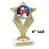 Snowman Trophy.   6" tall.  Includes free engraving.   A Premier exclusive design! 5086g