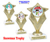 Snowman Trophy.   6" tall.  Includes free engraving.   A Premier exclusive design! 5086g