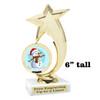 Snowman Trophy.   6" tall.  Includes free engraving.   A Premier exclusive design! 6061g