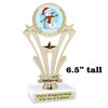 Snowman Trophy.   6.5" tall.  Includes free engraving.   A Premier exclusive design! h416