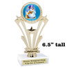 Snowman Trophy.   6.5" tall.  Includes free engraving.   A Premier exclusive design! h416