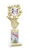 Snowman theme trophy. Christmas column. Choice of artwork.   Great for all of your holiday events and contests. 696