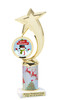 Snowman theme trophy. Christmas column. Choice of artwork.   Great for all of your holiday events and contests. 6061g