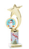 Snowman theme trophy. Christmas column. Choice of artwork.   Great for all of your holiday events and contests. 6061g