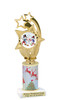 Snowman theme trophy. Christmas column. Choice of artwork.   Great for all of your holiday events and contests. ph55