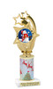 Snowman theme trophy. Christmas column. Choice of artwork.   Great for all of your holiday events and contests. ph55