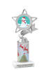 Snowman theme trophy. Christmas column. Choice of artwork.   Great for all of your holiday events and contests. 5043s