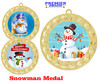 Snowman Medal.  Choice of 9 designs.  Includes free engraving and neck ribbon  (935g