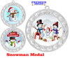 Snowman Medal.  Choice of 9 designs.  Includes free engraving and neck ribbon  (935s