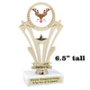 Reindeer Trophy.   6.5" tall.  Includes free engraving.   A Premier exclusive design! h416