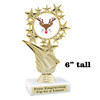 Reindeer Trophy.   6" tall.  Includes free engraving.   A Premier exclusive design! 696