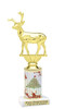 Reindeer theme trophy. Choice of column and trophy height.   Great for all of your holiday events and contests. 