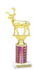 Reindeer theme trophy. Choice of column and trophy height.   Great for all of your holiday events and contests. 