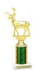 Reindeer theme trophy. Choice of column and trophy height.   Great for all of your holiday events and contests. 