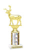 Reindeer theme trophy. Choice of column and trophy height.   Great for all of your holiday events and contests. 