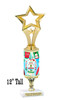 Ugly Sweater theme trophy. Choice of figure.  12" tall - sub 1