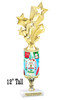 Ugly Sweater theme trophy. Choice of figure.  12" tall - sub 1