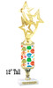 Ugly Sweater theme trophy. Choice of figure.  12" tall - Design 3-stem