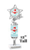  Snowman theme trophy. Choice of figure.  12" tall - Great for all of your holiday events and contests. stem 8