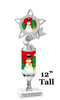 Snowman theme trophy. Choice of figure.  12" tall - Great for all of your holiday events and contests. stem 9