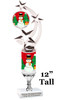 Snowman theme trophy. Choice of figure.  12" tall - Great for all of your holiday events and contests. stem 9