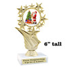 Santa Trophy.   6" tall.  Includes free engraving.   A Premier exclusive design! 696