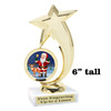 Santa Trophy.   6" tall.  Includes free engraving.   A Premier exclusive design! 6061g