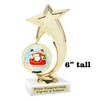 Santa Trophy.   6" tall.  Includes free engraving.   A Premier exclusive design! 6061g