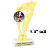 Santa Trophy.  7.5" tall.  Includes free engraving.   A Premier exclusive design! ph113