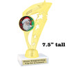 Santa Trophy.  7.5" tall.  Includes free engraving.   A Premier exclusive design! ph113