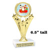 Santa Trophy.  6.5" tall.  Includes free engraving.   A Premier exclusive design! h501