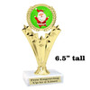 Santa Trophy.  6.5" tall.  Includes free engraving.   A Premier exclusive design! h501