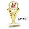 Santa Trophy.  6.5" tall.  Includes free engraving.   A Premier exclusive design! h501