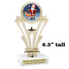 Santa Trophy.  6.5" tall.  Includes free engraving.   A Premier exclusive design! h416