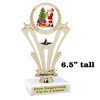 Santa Trophy.  6.5" tall.  Includes free engraving.   A Premier exclusive design! h416