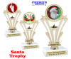 Santa Trophy.  6.5" tall.  Includes free engraving.   A Premier exclusive design! h416