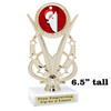 Santa Trophy.  6.5" tall.  Includes free engraving.   A Premier exclusive design! h415