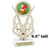 Santa Trophy.  6.5" tall.  Includes free engraving.   A Premier exclusive design! h415