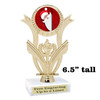 Santa Trophy.  6.5" tall.  Includes free engraving.   A Premier exclusive design! h414