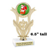 Santa Trophy.  6.5" tall.  Includes free engraving.   A Premier exclusive design! h414