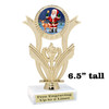 Santa Trophy.  6.5" tall.  Includes free engraving.   A Premier exclusive design! h414