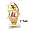 Santa Trophy.  6" tall.  Includes free engraving.   A Premier exclusive design! ph55