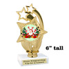 Santa Trophy.  6" tall.  Includes free engraving.   A Premier exclusive design! ph55