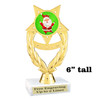 Santa Trophy.  6" tall.  Includes free engraving.   A Premier exclusive design! ph97